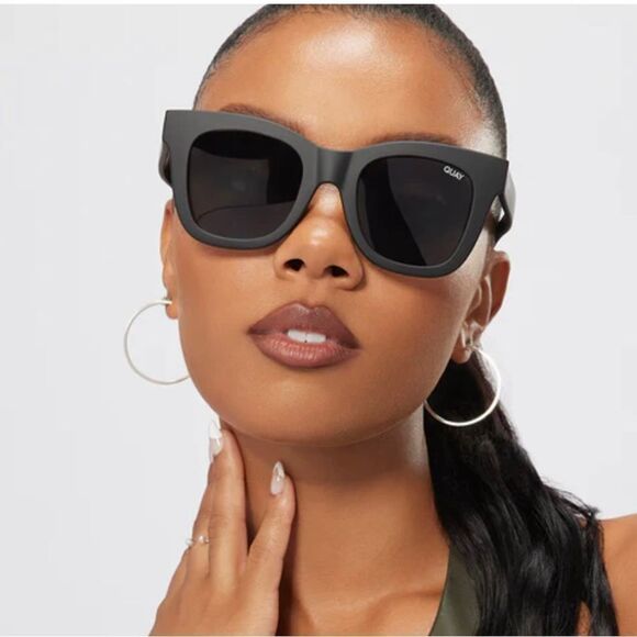 NWT Quay AFTER HOURS Sunglasses Matte Black/Smoke Polarized 125 - Picture 3 of 8